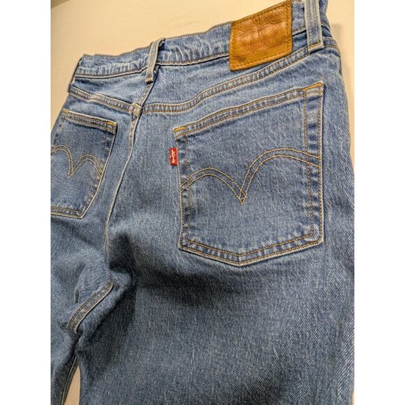 LEVIS 501 Premium Denim Jeans BIG E Red Tag Leather Vintage Button Fly 90's Y2K - Picture 6 of 9